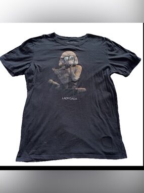 John Varvatos Grammy Label Lady Gaga 2010 Limited Edition Black T-Shirt, size L